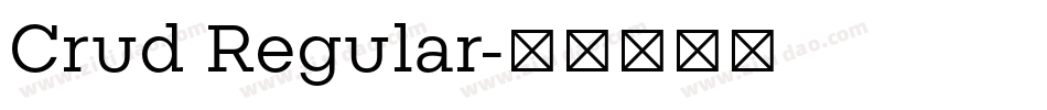 Crud Regular字体转换